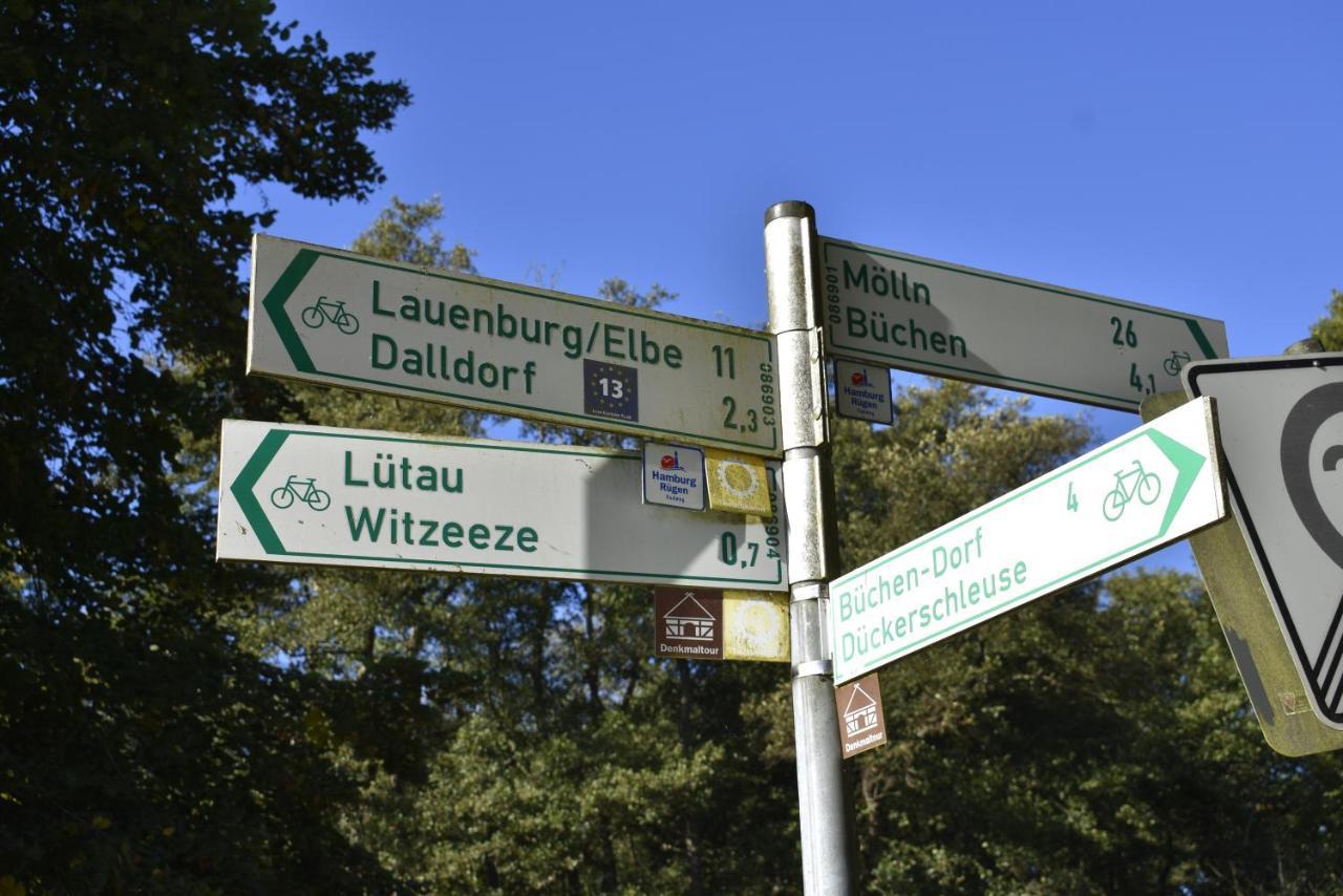 Pension Zur Schleuse Garni Am Elbe Luebeck - Kanal In Witzeeze Εξωτερικό φωτογραφία